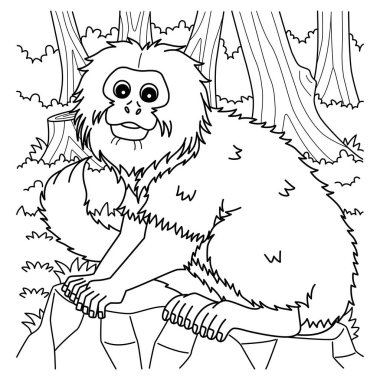 Altın Aslan Tamarin Maymunu 'nun sevimli ve komik renkli sayfası. Çocuklar için saatlerce boyama eğlencesi sağlıyor. Bu sayfayı boyamak çok kolaydır. Küçük çocuklar ve yeni yürümeye başlayanlar için uygun.. 