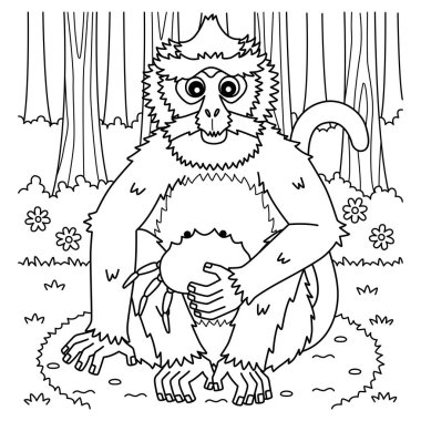 Yengeç Yiyen Makak 'ın şirin ve komik renkli bir sayfası. Çocuklar için saatlerce boyama eğlencesi sağlıyor. Bu sayfayı boyamak çok kolaydır. Küçük çocuklar ve yeni yürümeye başlayanlar için uygun.. 