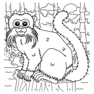 İmparator Tamarin 'in sevimli ve komik renkli sayfası. Çocuklar için saatlerce boyama eğlencesi sağlıyor. Bu sayfayı boyamak çok kolaydır. Küçük çocuklar ve yeni yürümeye başlayanlar için uygun.. 