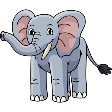 Bu karikatür parçası bir Ayakta Fil çizimini gösterir.