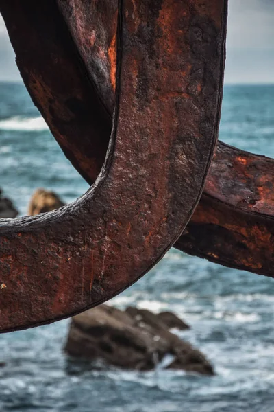 Detalles Escultura Peine Del Viento Peine Del Viento Chillida San — Foto de Stock