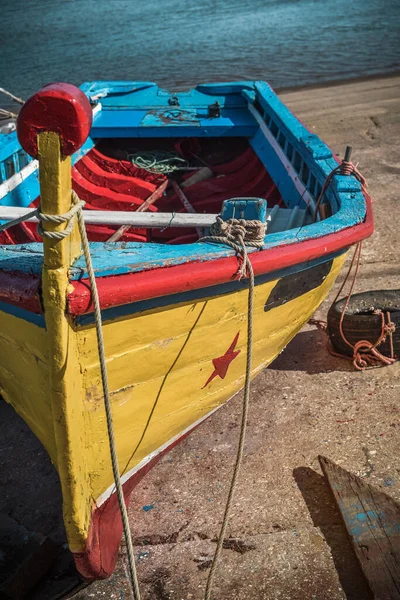 Colores Barcos Tradicionales Pesca Pesquero Santa Luzia Por — Foto de Stock