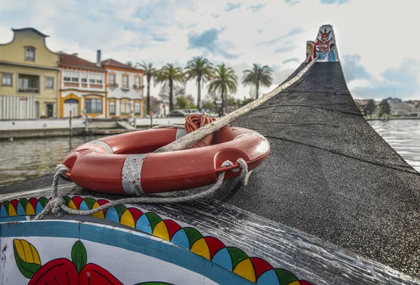 Portekiz, Aveiro 'daki geleneksel ve renkli SALT botlarının ayrıntıları.. 