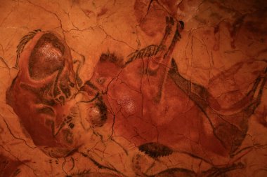 Tarih öncesi resim, bizon ve geyik Altamira mağarasında