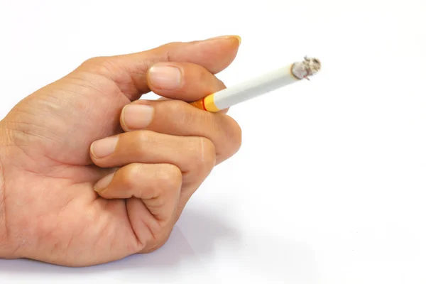 Cigarette in hand of men — Stock Photo, Image