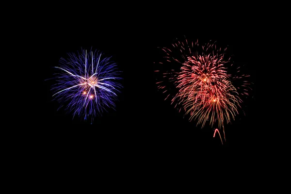 Abstract Fireworks light up the dark sky — Stock Photo, Image