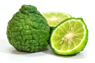 Bergamot izole edilmiş beyaz arkaplan