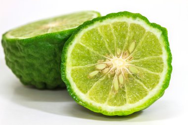 Bergamot izole edilmiş beyaz arkaplan