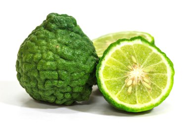 Bergamot izole edilmiş beyaz arkaplan