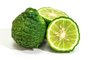 Bergamot izole edilmiş beyaz arkaplan