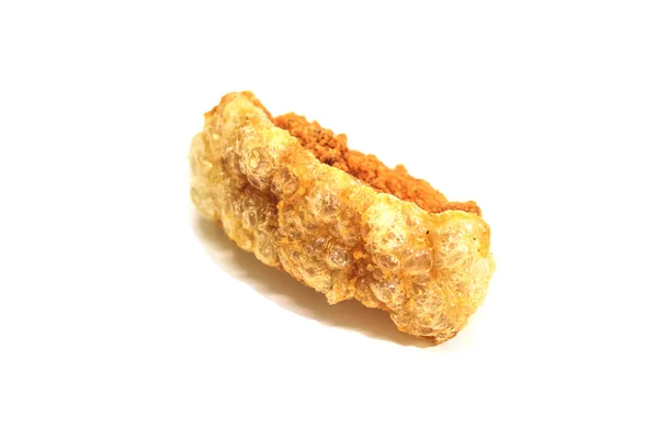 Pork snack, pork rind, pork scratching or pork crackling — Stock Photo, Image