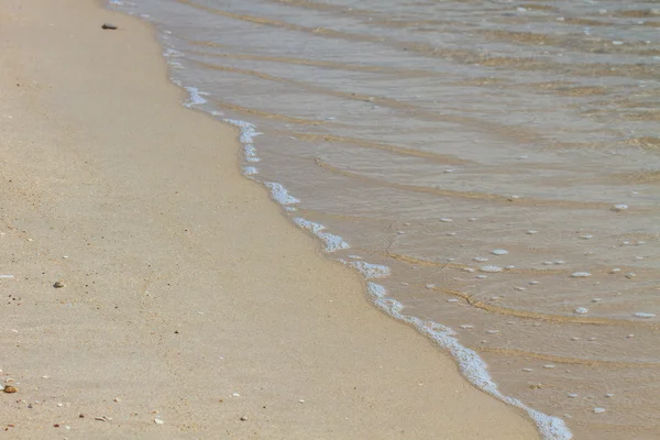 Soft wave on the sandy beach — Stock Photo, Image