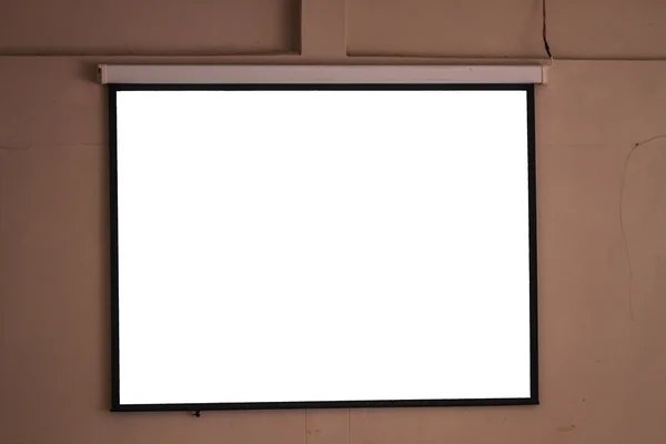 Blank projector canvas — Stock Photo, Image