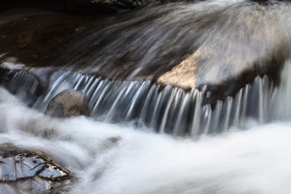 Cascada de la naturaleza en bosque profundo — Foto de Stock