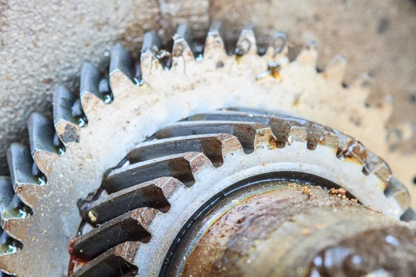 Gearwheel of the old engine — Stock Photo, Image