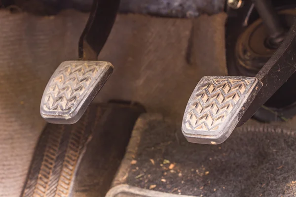 Brake pedal and accelerator — Stock Photo, Image