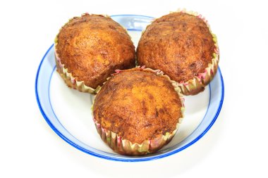 Tay muzlu kek üzerine beyaz izole