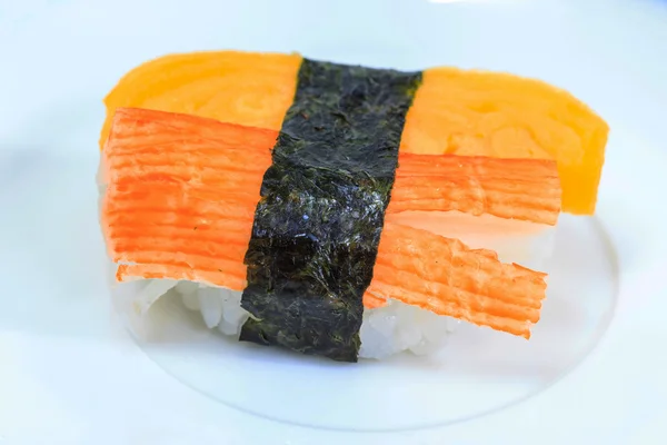 Sushi with rolls — Stock Photo, Image