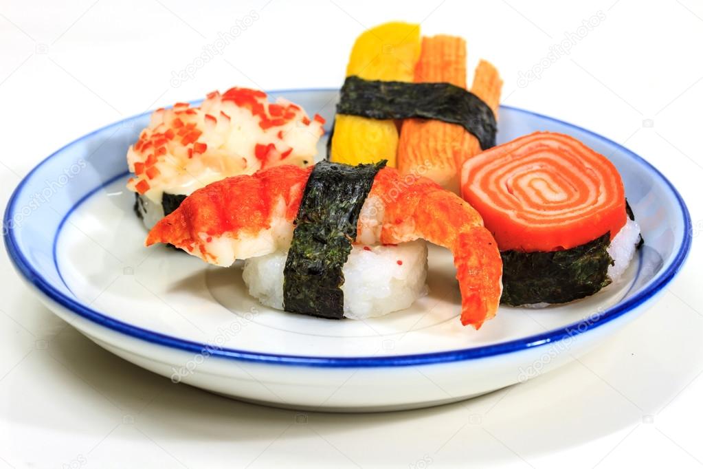 sushi with rolls 