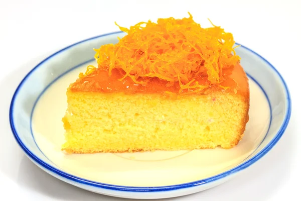 Fatia de bolo de esponja Victoria — Fotografia de Stock
