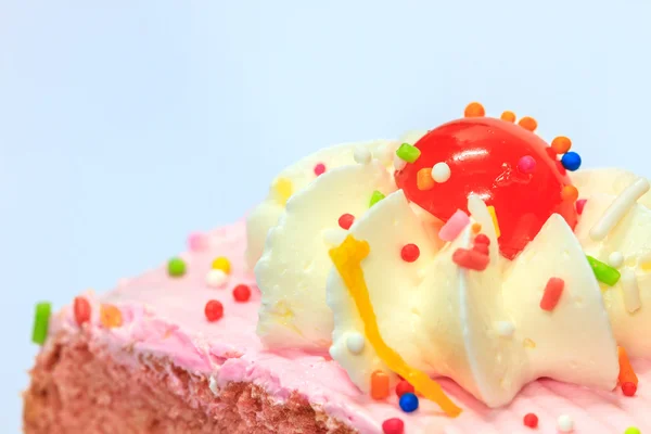 Fatia de bolo de esponja Victoria — Fotografia de Stock