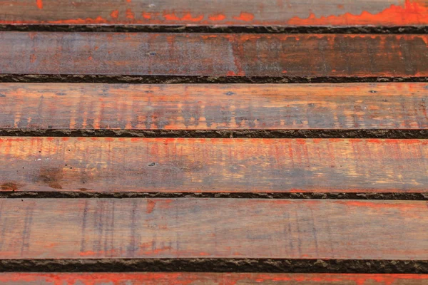 Houten brug in het bos — Stockfoto