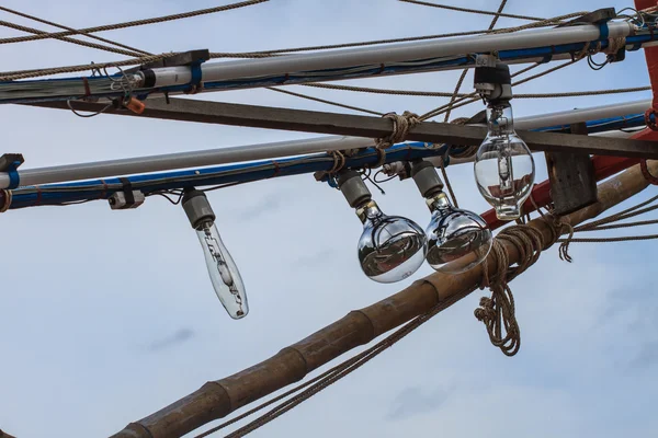 Squid fishing boat light bulb — Stock Photo, Image