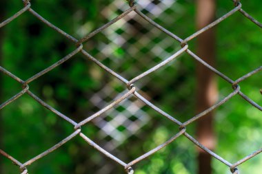 Tel örgü ile doğal arka plan çelik