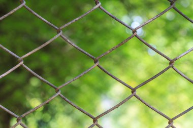 Tel örgü ile doğal arka plan çelik