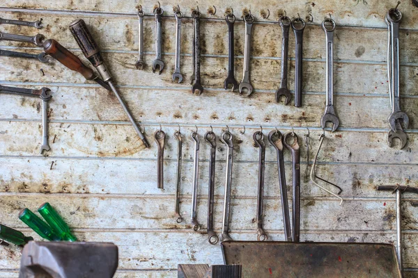 Tools on the table and board. — Stockfoto