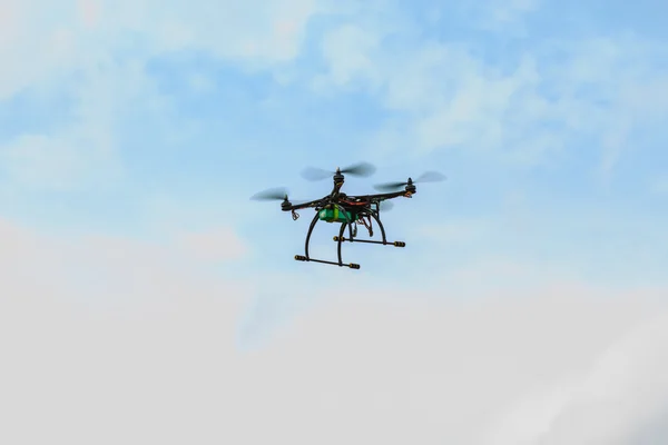 Flying drone on the sky — Stock Photo, Image