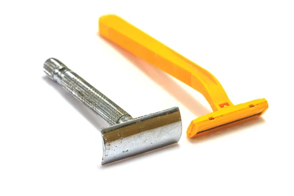 Shaving razor on white background — Stock Photo, Image