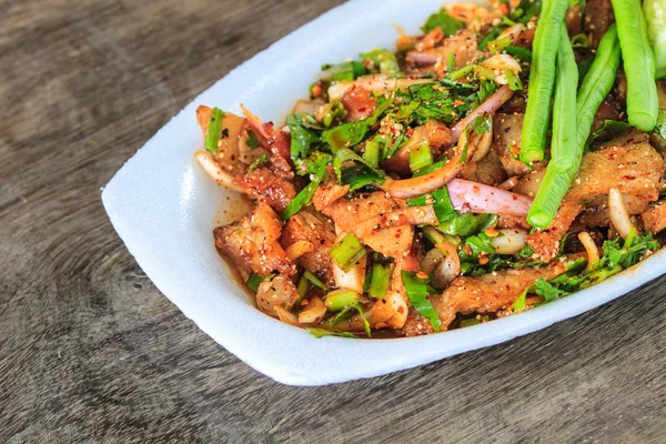タイ料理豚のピリ辛サラダ — ストック写真