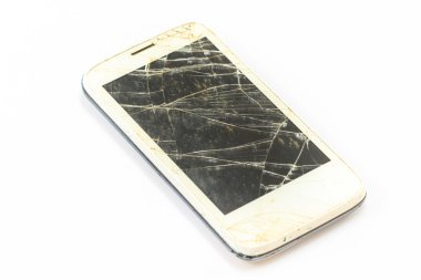 kırık ekran ile Smartphone