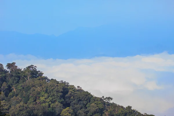 Niebla y nube montaña valle paisaje — Foto de Stock