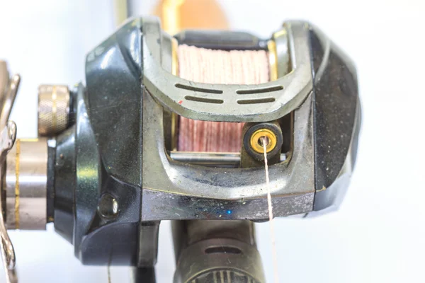 Close-up van Baitcasting reel — Stockfoto