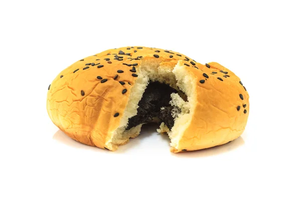 Red bean bread on white — Stock Photo, Image