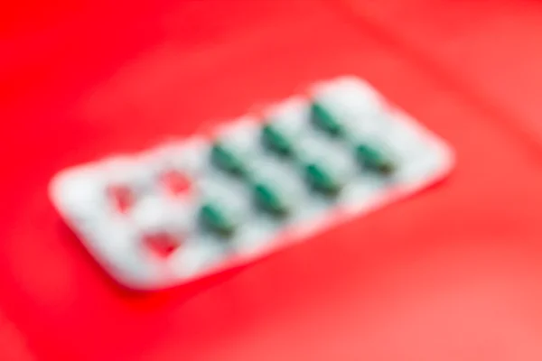 Pill and capsule of antibiotics in blister packaging — Stock Photo, Image