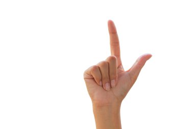 Kadın elleri beyaz arkaplanda