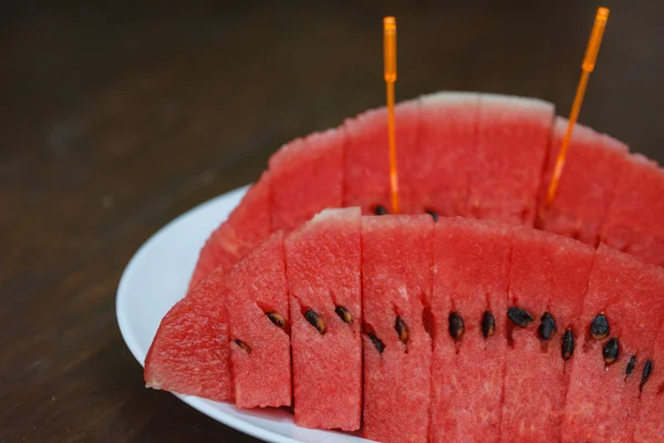 Krájené čerstvé ovoce zralý meloun — Stock fotografie