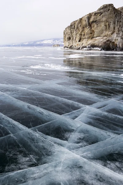 Lago Baikal no inverno, Rússia — Fotografia de Stock