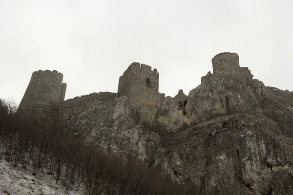 Древняя крепость Голубац в Сербии. В сепии тонизированной — стоковое фото