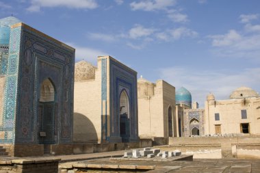 karmaşık Türbeler Şah-i-zinda, Semerkand, Özbekistan 