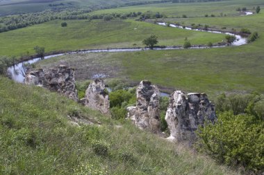 bir görünümü ile alanlar tebeşir ro ile sarma Nehri