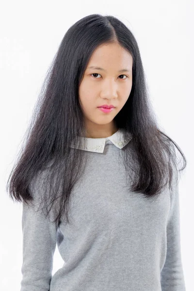 Teenager Asiatisch High School Mädchen Looking Camera — Stockfoto