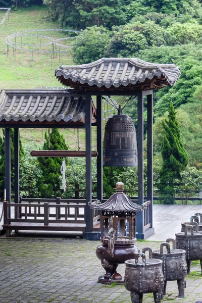 Buddhistický Zvonek Chrámu Guan Dao Guan Ying New Taipei City — Stock fotografie
