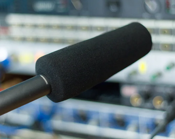 Close-up of audio gear in recording studio — Stock Photo, Image