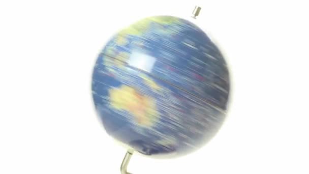 Wereld globe spinnen — Stockvideo