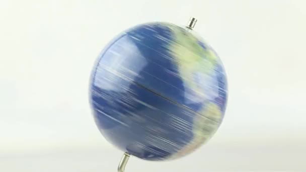 Wereld globe spinnen — Stockvideo