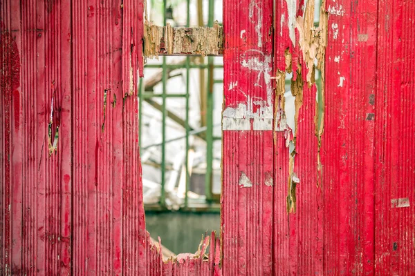 Close-up of broken wooden door — Stock Photo, Image